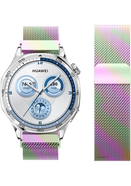 Huawei Watch Gt5 46MM Uyumlu Manyetik Milanese Loop Metal Kordon modelleri