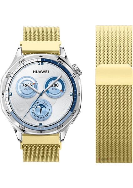 Huawei Watch Gt5 46MM Uyumlu Manyetik Milanese Loop Metal Kordon modelleri