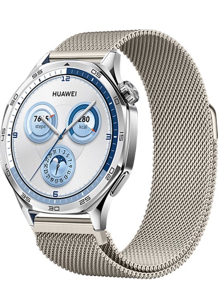 Huawei Watch Gt5 46MM Uyumlu Manyetik Milanese Loop Metal Kordon