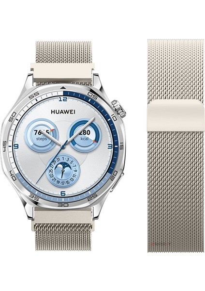 Huawei Watch Gt5 46MM Uyumlu Manyetik Milanese Loop Metal Kordon modelleri