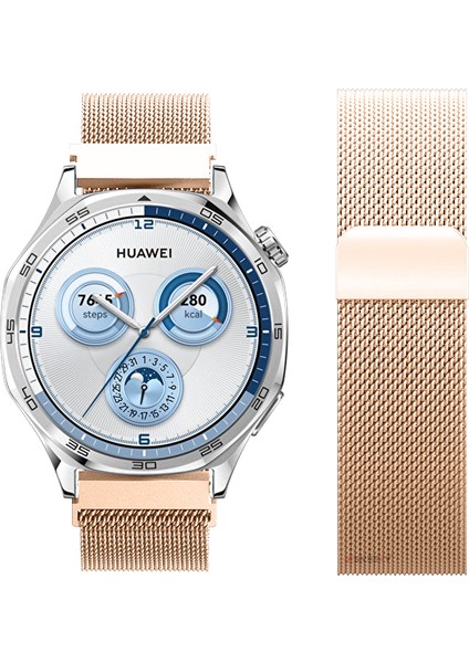 Huawei Watch Gt5 46MM Uyumlu Manyetik Milanese Loop Metal Kordon modelleri