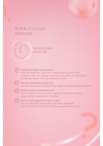 Pink Cloud Serum-Hyalüronik Asit&Cica Serum