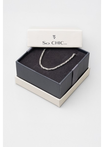 Ramses 60 cm Gümüş Erkek Kral Zincir Kolye modelleri