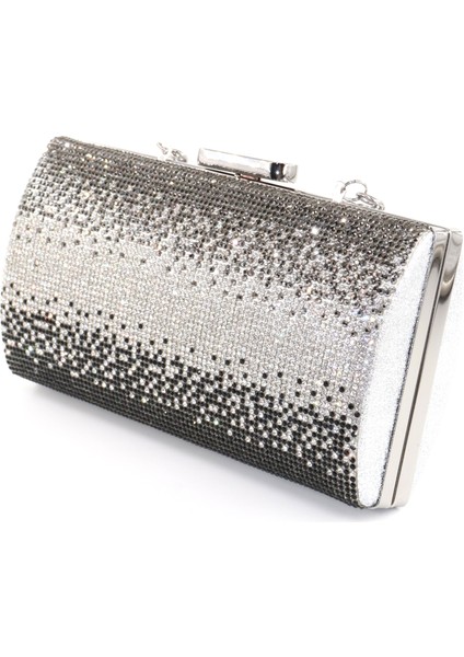 Taşlı Gümüş Abiye Çanta. Clutch Gümüş Taşlı Gece Çantası. Abiye Çanta Gümüş. Gümüş Abiye Çantası. fiyatları