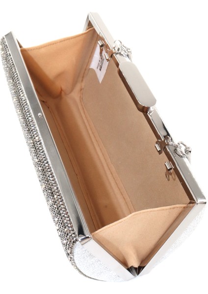 Taşlı Gümüş Abiye Çanta. Clutch Gümüş Taşlı Gece Çantası. Abiye Çanta Gümüş. Gümüş Abiye Çantası.