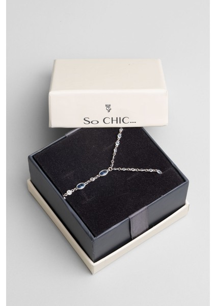 Renklerin Büyüsü 18 Ayar Beyaz Altın Kaplama 44 cm Gümüş Y Kolye indirimleri