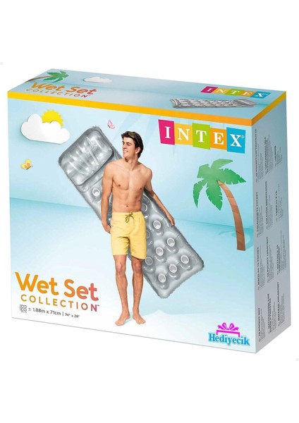 Yastıklı Yetişkin Havuz ve Deniz Yatağı 188X71 Cm, Gri, Çok Renkli modelleri