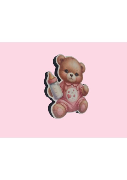 Sevimli Kız Ayıcık Ahşap Figür Magnet 5 cm 20 Adet modelleri