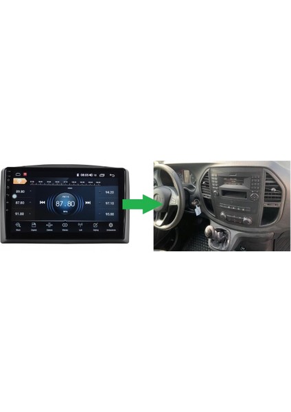 Mercedes Vito Android Multimedya Sistemi 4-32 Blueway (2014-2020)