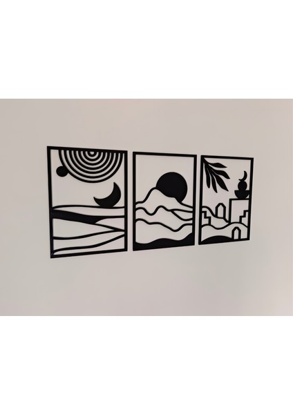 Minimalist 3 Lü Set Tablo Mt2 - Dekoratif Tablo - Tablo modelleri