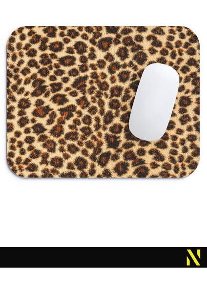 Leopar Desenli Renkli Ergonomik Mouse Pad - 23 cm x 19 cm - Kaymaz Taban Ev ve Ofis Kullanımı Fare Altlığı Mousepad