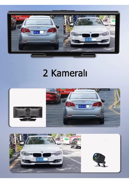 H18C Ekranlı Carplay Apple Android Uyumlu 10.26 Inç 4K Görüntü Arka/ön Görüş Kameralı Android Oto fırsatları