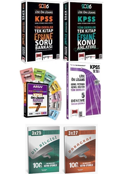 Yargı + Anla Kazan 2026 Kpss Ön Lisans Tek Kitap Konu Soru 5li Deneme + Marka Çıkmış Soru 6 Lı Set modelleri