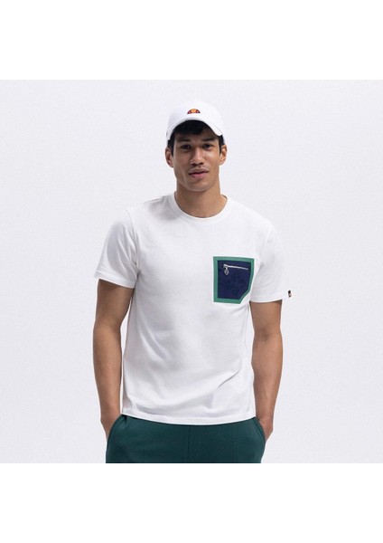 EM362-OF Bisiklet Yaka Erkek T-Shirt - Kırık Beyaz