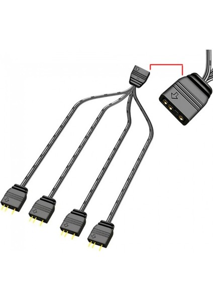 3pin 5V Rgb Şerit LED Çoklayıcı Kablo 3pin 5V Argb LED Uzatma Kablosu fiyatları