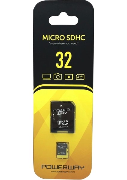 Powerway Pwr-32 32 GB Mıcro Sd Hafıza Kartı (5047)