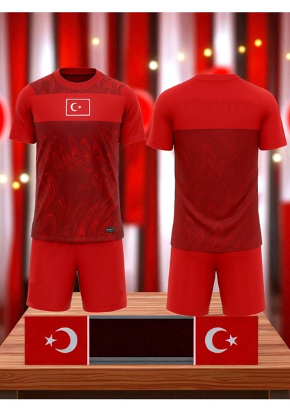 Türkiye 2026 Fifa Dünya Kupası Milli Takım Halı Saha Forma Kırmızı Şortlu Çocuk fiyatları