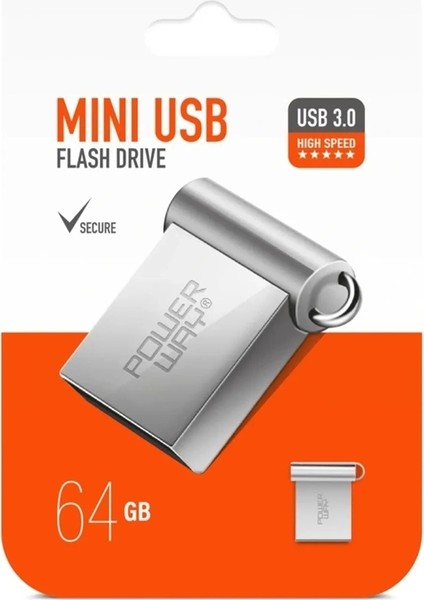 64 GB USB 3.0 Metal Mını Flash Bellek (5047)