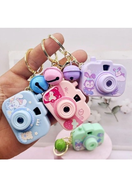 Projeksiyonlu Fotoğraf Makinesi-Projektörlü Anahtarlık-Çanta Süsü Mini Oyuncak