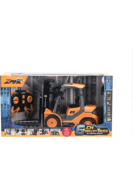 Nessiworld 5087 Sun-Rst-Rc Iş Makinesi 1 18 Forklift Ff Işıklı 6ch 3 7V USB 40MHZ