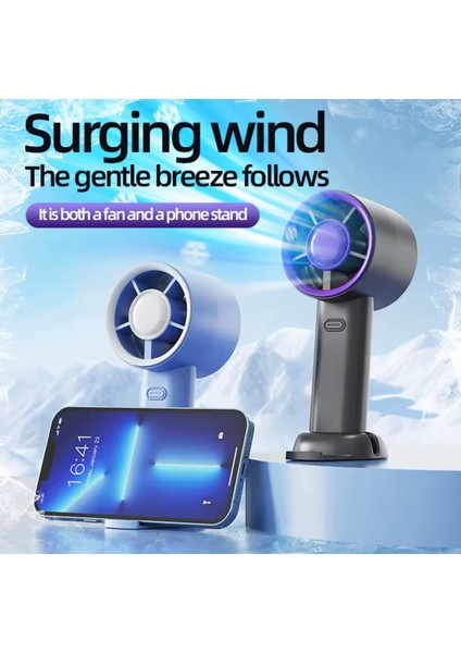 Taşınılabilir Şarjlı El Fanı Turbo Üfleme Kademe Ayarlama Yüksek Dayanıklılık Güçlü Performans Üfleme El Fanı