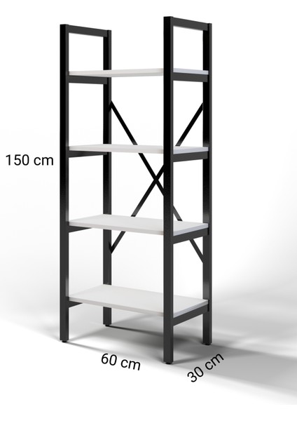 Ayşa Kitaplık ,Çok Amaçlı Dosya Rafı,kitap,Ofis,Salon Metal Raf 150X60 cm fırsatları