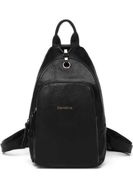 Orta Boy Yıkama Deri Kadın Sırt Çantası 21-K Barcelona 1639