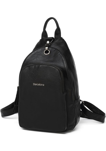 Orta Boy Yıkama Deri Kadın Sırt Çantası 21-K Barcelona 1639 modelleri