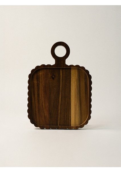 Vera Dekoratif Kulplu Akasya Servis ve Sunum Tabağı