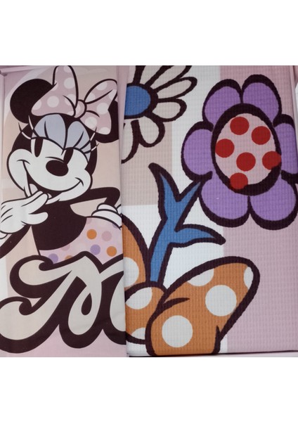 Tek Kişilik Ranforce Disney Lisanslı Lastikli Çarşaf Çocuk Pike Takımı Minnie Garden Pembe fırsatları