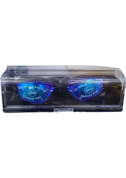 Mavi Silikon Yüzücü Gözlüğü G640DM, Buğu Önleyici ve Uv Filtreli