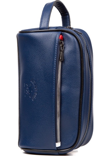 Erkek Deri Portföy Clutch Traş Kozmetik Bakım ve Günlük El Çantası (14X24CM) NEW171 - Lacivert fiyatları