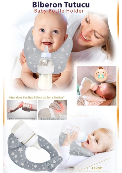 Anne Dostu Biberon Tutucu, Emzirme Kolaylaştırıcı, Emzirme Yastığı, Pratik Bebek Beslenme