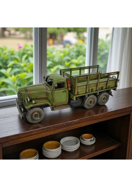 Jayland Vintage Metal Retro Klasik Yeşil Kasalı KAMYON-41CM. fırsatları