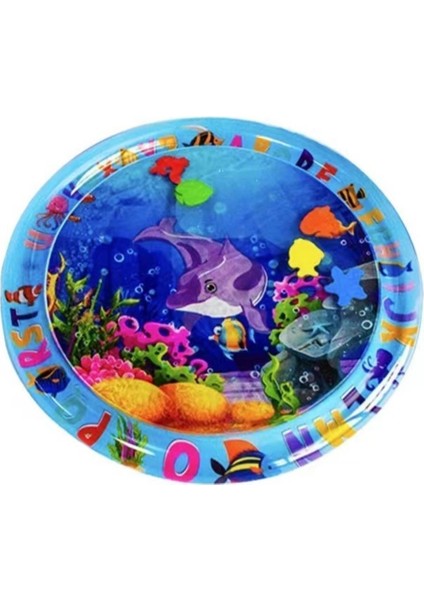 Renkli Yuvarlak Bebek Su Oyun Matı, 110 Cm, Güvenli ve Eğlenceli Oyun Alanı modelleri