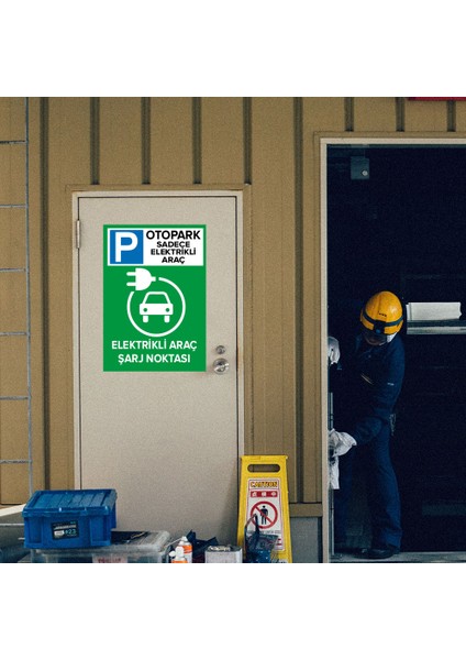 Otopark Sadece Elektrikli Araç Elektrikli Araç Şarj Park Etmeyiniz Levhası Sac Malzeme fırsatları