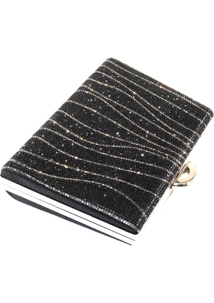 Suyolu Taşlı Gümüş Abiye Çanta. Abiye Portföy Clutch Davet Gece Çantası. Kadın Abiye Taşlı Çanta.