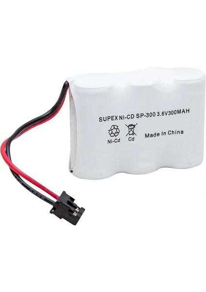 Supex Nı-Cd 3lü Kısa Açık 3.6V 300 Mah Telsiz Telefon Pili (SP-300) (5047)