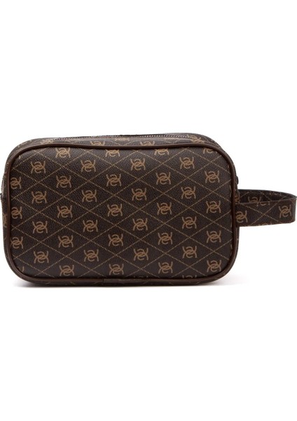 Erkek Deri Portföy Clutch Traş Kozmetik Bakım ve Günlük El Çantası (14X24CM) NEW171 - Kahve - Taba modelleri