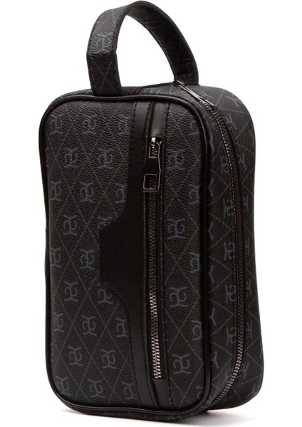 Erkek Deri Portföy Clutch Traş Kozmetik Bakım ve Günlük El Çantası (14X24CM) NEW171 - Siyah - Lacivert indirimleri