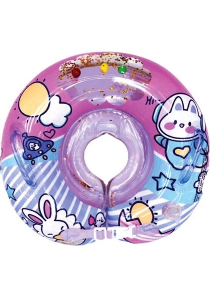 Renkli Bebek Boyun Simidi, Emniyetli, El Tutamaçlı, Deniz ve Havuz Kullanımı 3-18 Ay