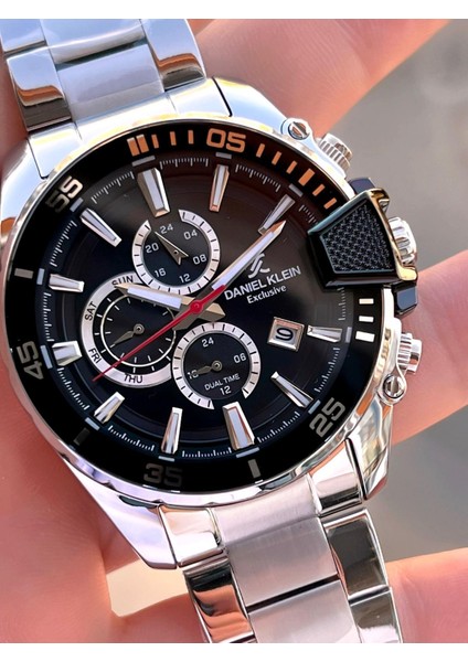 Çelik Kordon Kronometreli Kadran Tasarımı 3 Atm Suya Dayanıklı Erkek Kol Saati 10034.N1 fırsatları