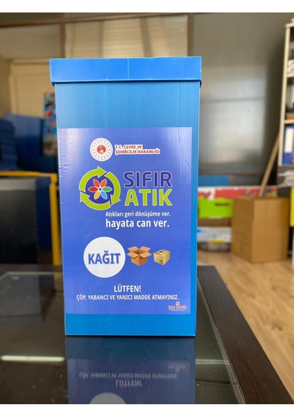 İzge Beşli Sıfır Atık Kutusu 35X35X70 cm – Geri Dönüşüm Için Renkli Atık Ayırma Seti indirimleri