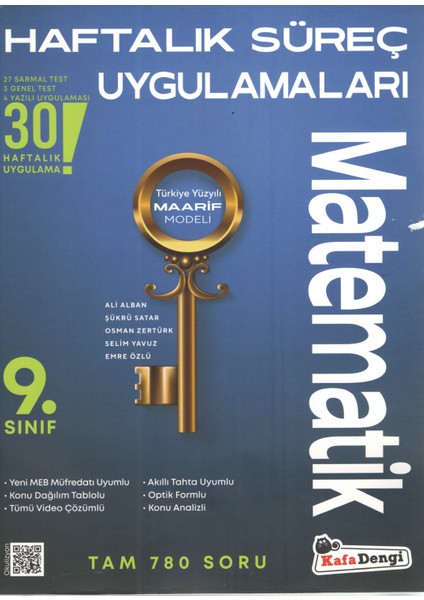 Kafa Dengi Yayınları 9. Sınıf Matematik Haftalık Süreç Uygulamaları