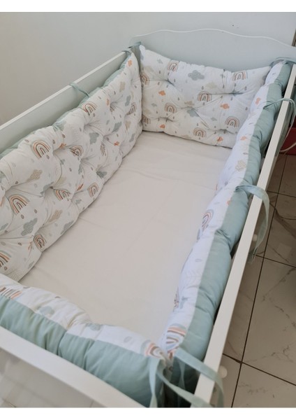 70 x 130 - Bebek Beşik Kenar Koruma Takımı - 40 cm Yükseklik, Yıkanabilir