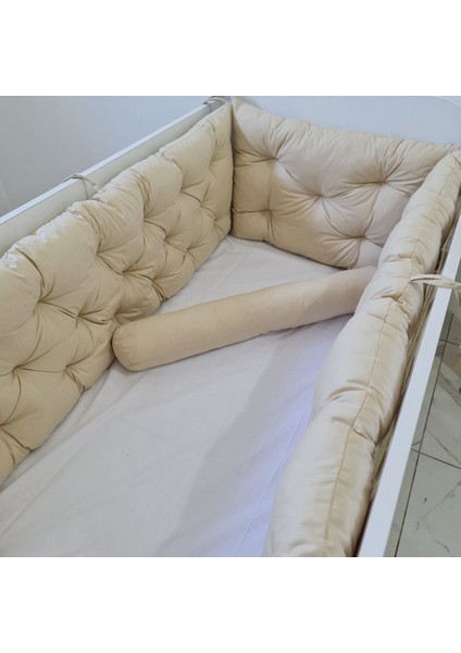 70X120 Beşik Kenar Koruma - 40CM Yükseklik - %100 Pamuk Kumaş - Antialerjik - Yıkanabilir