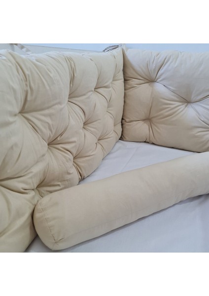 70X120 Beşik Kenar Koruma - 40CM Yükseklik - %100 Pamuk Kumaş - Antialerjik - Yıkanabilir