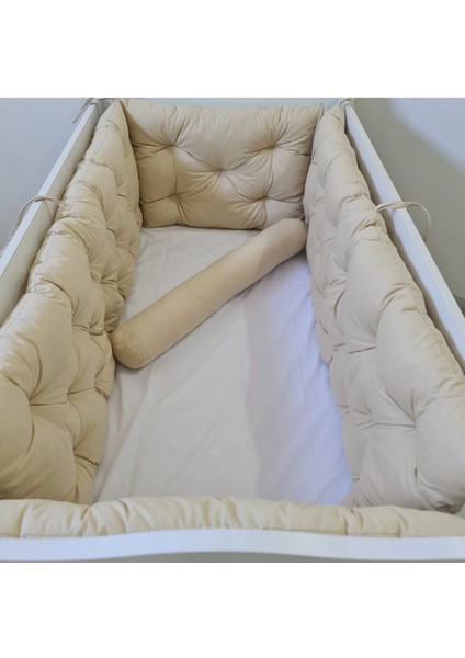 70X120 Beşik Kenar Koruma - 40CM Yükseklik - %100 Pamuk Kumaş - Antialerjik - Yıkanabilir