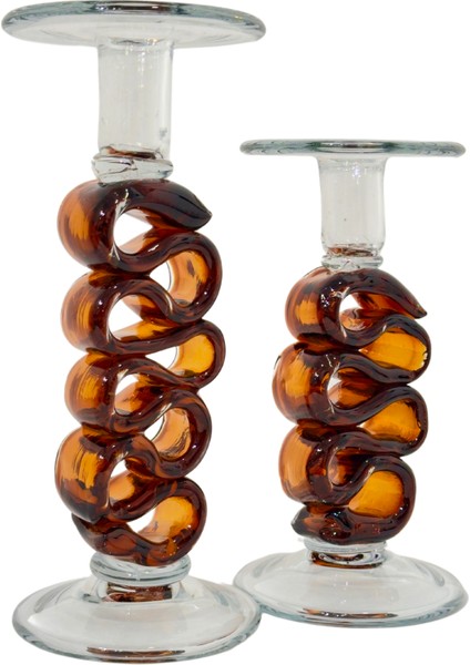 Amber Cam Şamdan Seti modelleri