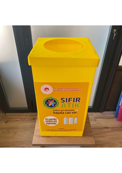 İzge Beşli Sıfır Atık Kutusu 35X35X70 cm – Geri Dönüşüm Için Renkli Atık Ayırma Seti